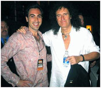 Vin with Queen guitarist Brian May
